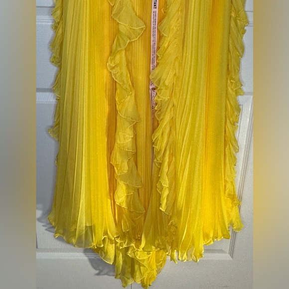 Mac Duggal Style # 70172 A-line Chiffon Gown High/Low in Sunshine - Picture 6 of 14